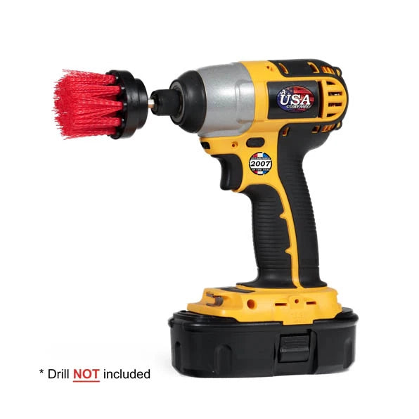 DRILL BRUSH, 2" RED