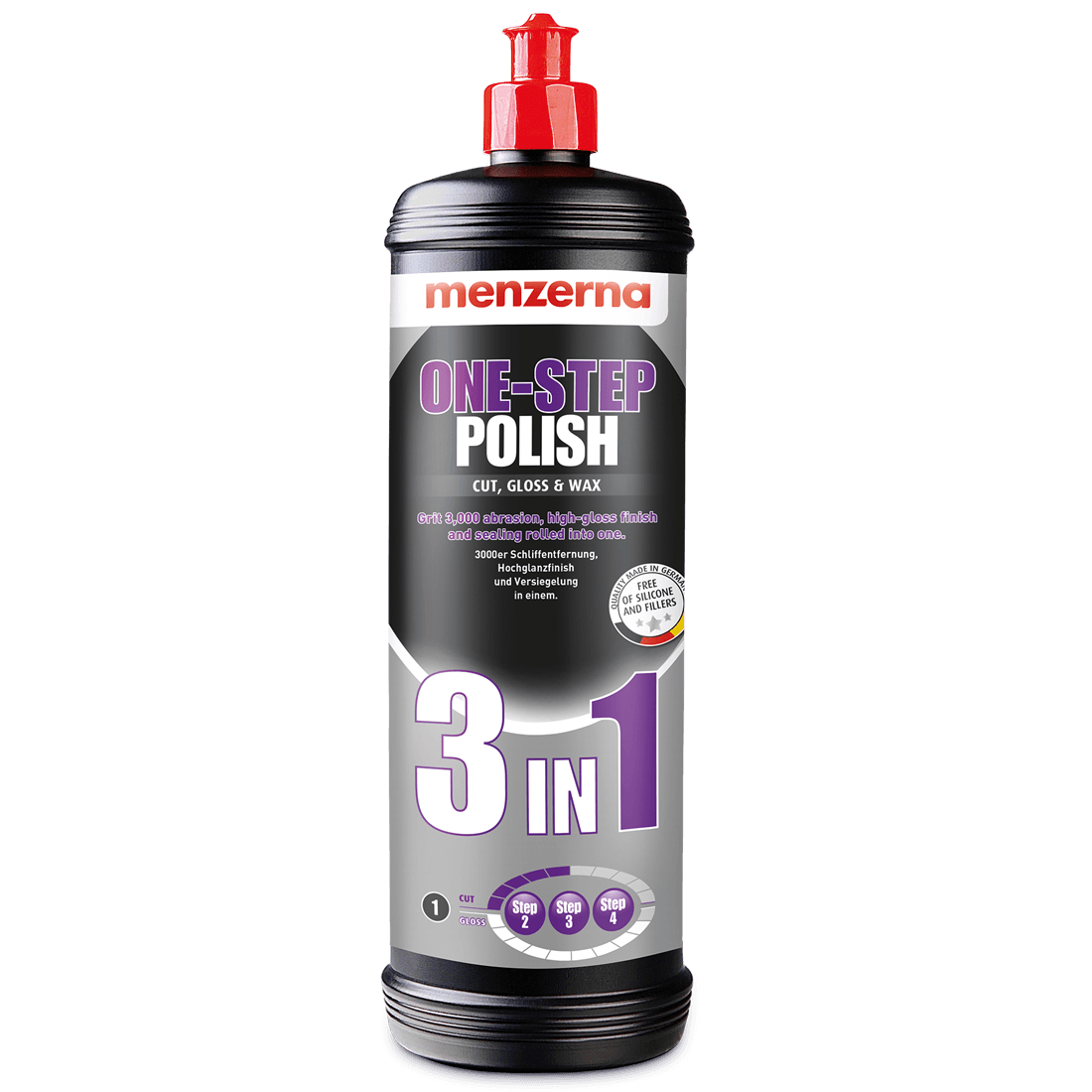 MENZERNA 3IN1 CUT,GLOSS,WAX 8 OZ.