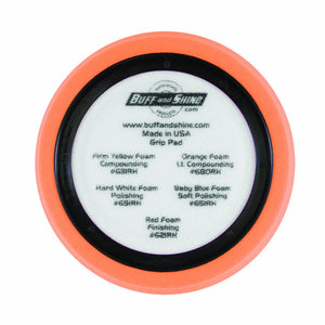 Buff & Shine 7.5" Euro Orange Med. Cutting Hex Faced Foam Grip Pad #680RH
