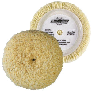 Buff and Shine 7.5" WOOL CUTTING W/VELCRO #7503G