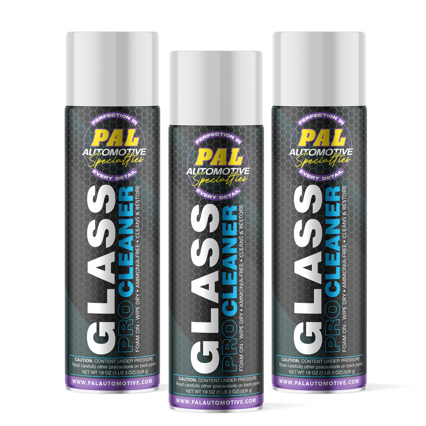 Glass Cleaner with Foaming Spray TINT SAFE 19 oz pack of 3