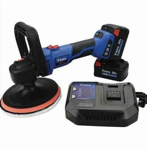 Astro Pneumatic 30570 20V 7'' Brushless Variable Speed Rotary Polisher W/ 2 Batteries