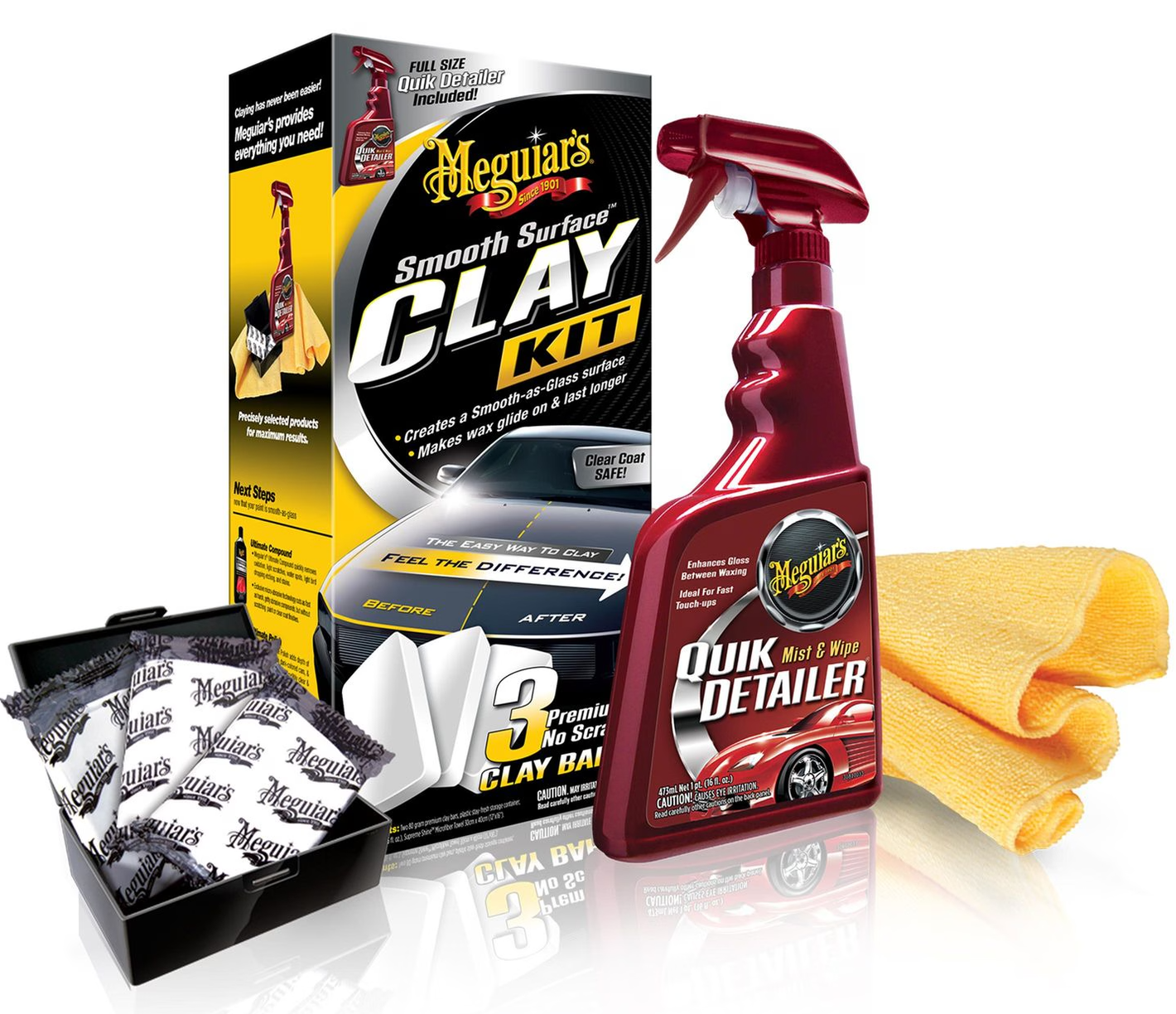 Meguiar's Quik Detailer Spray and Clay Kit (G10240)