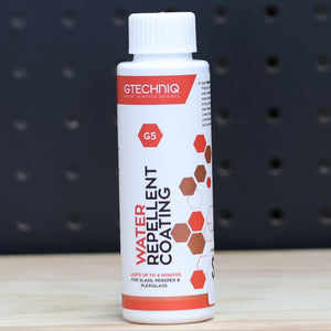 G5 Water Repellent Coating for Glass and Perspex