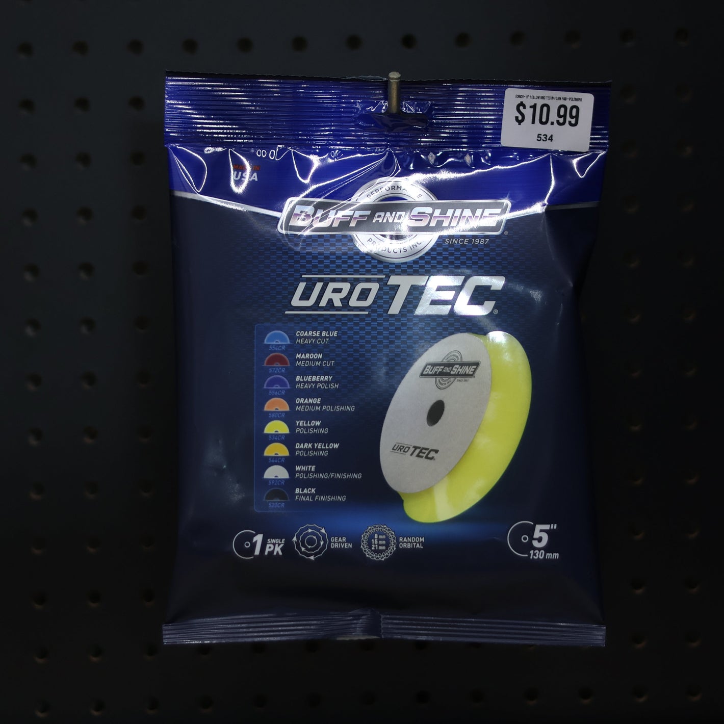 534CR - 5" Yellow URO TEC® Foam Pad - Polishing