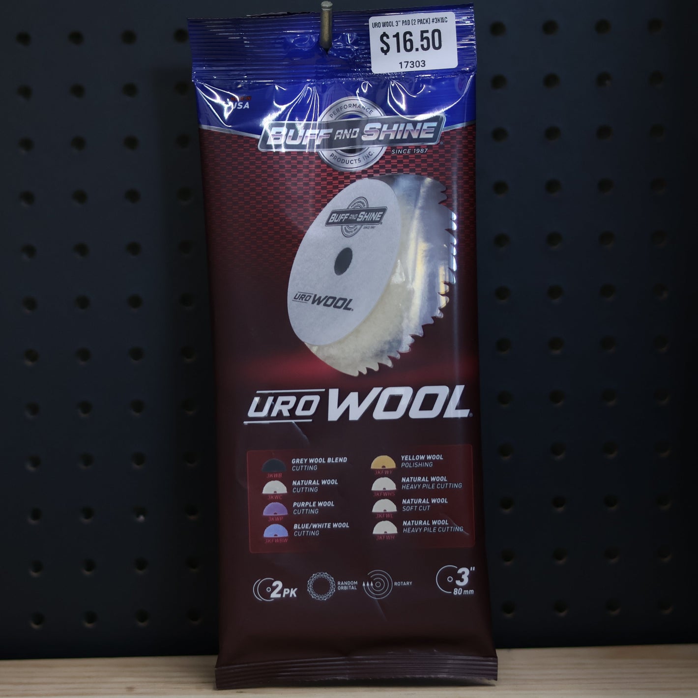 URO WOOL 3" PAD (2 PACK) #3KWC