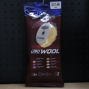3KFWY - 3" Yellow Knitted Wool (Edge Bevel) URO Wool® Pad - Polishing