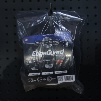 Buff & Shine 5" EdgeGuard Black Finishing Foam Pad, 2 PACK #520EG
