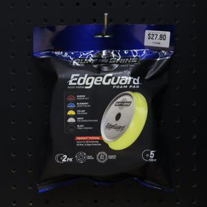 Buff & Shine EdgeGuard Foam Pad, Yellow, Polishing, 5" / 130mm 2 PACK #534EG