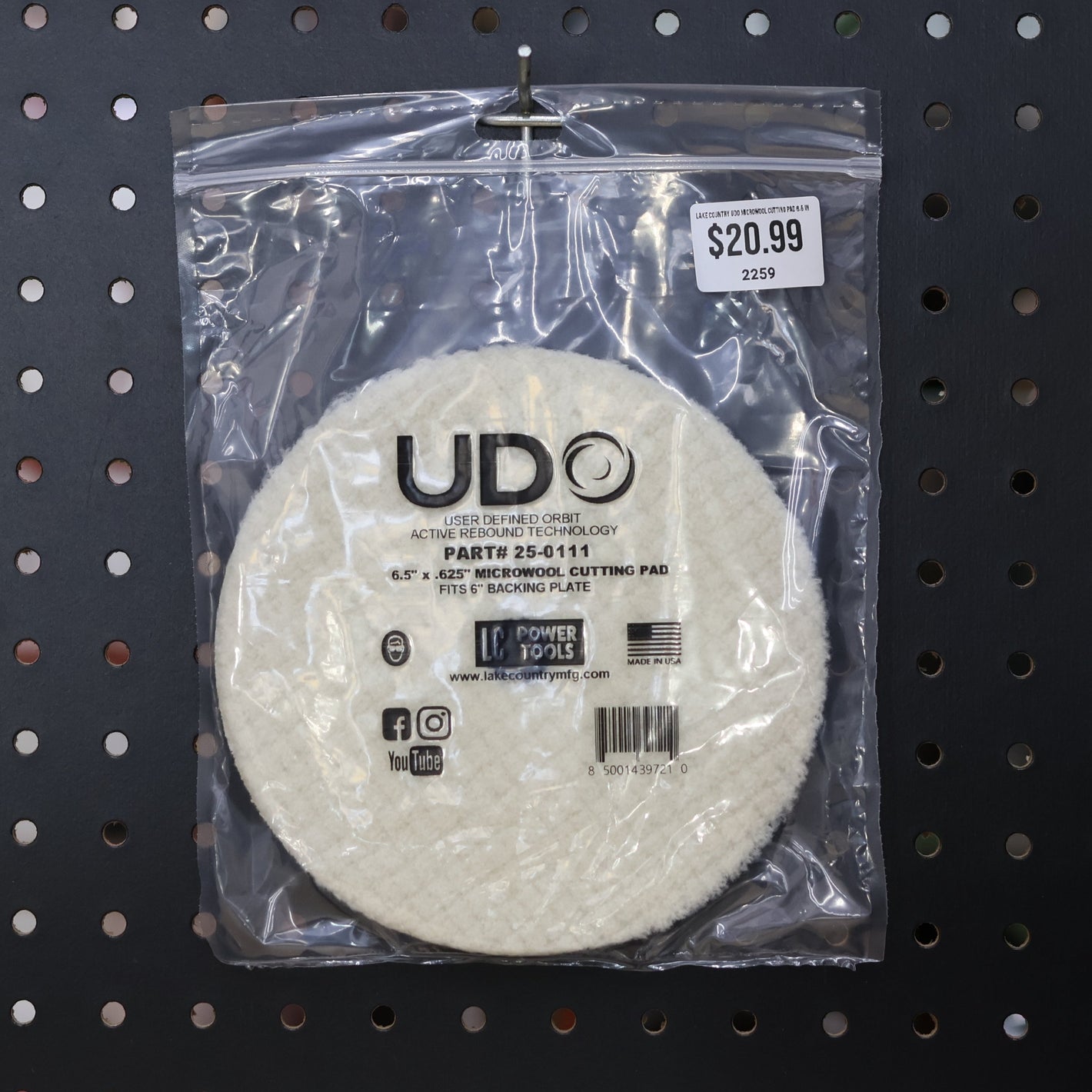 LAKE COUNTRY UDO Microwool Cutting Pad 6.5 IN