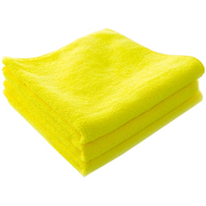 Yellow Edgeless Microfiber Towels Thick (12 Pack)