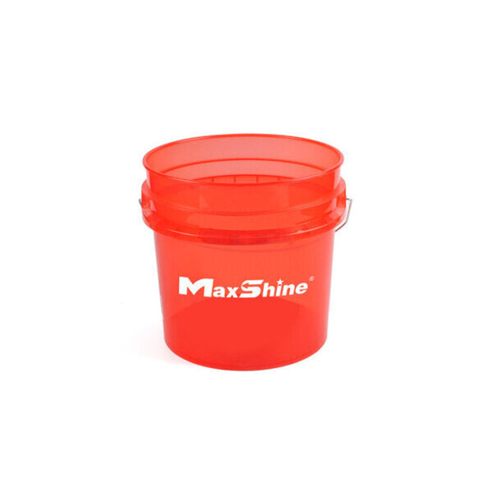 MAXSHINE Detailing Bucket - Transparent Red [3.5 Gal]