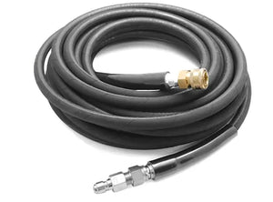 VELOCI 3/8" Kobrajet Black Hose, 4300 PSI, 100 FT, Brass Socket and Plated Steel Plug.