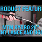 MTM Hydro 20" Stainless Lance with SS Fittings, Bend, and Boot